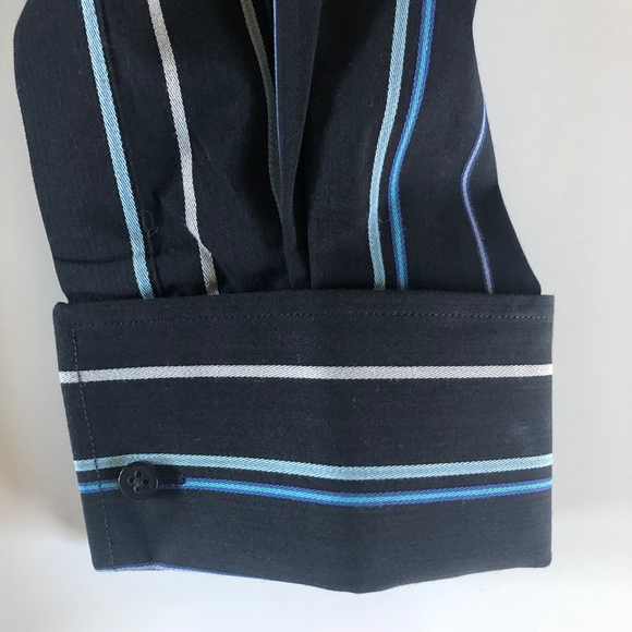 NWOT Report Collection Black Stripe Shirt L - Picture 3 of 6